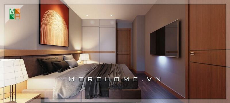  20 Ý tưởng phòng ngủ đẹp trong thiết kế nội thất căn hộ 100m2 tại Hải Phòng |Morehome